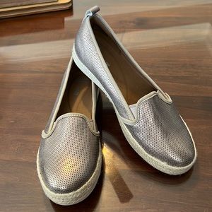 CLARKS ALELLA THEONI ESPADRILLE FLATS SIZE 10M Women’s Pewter